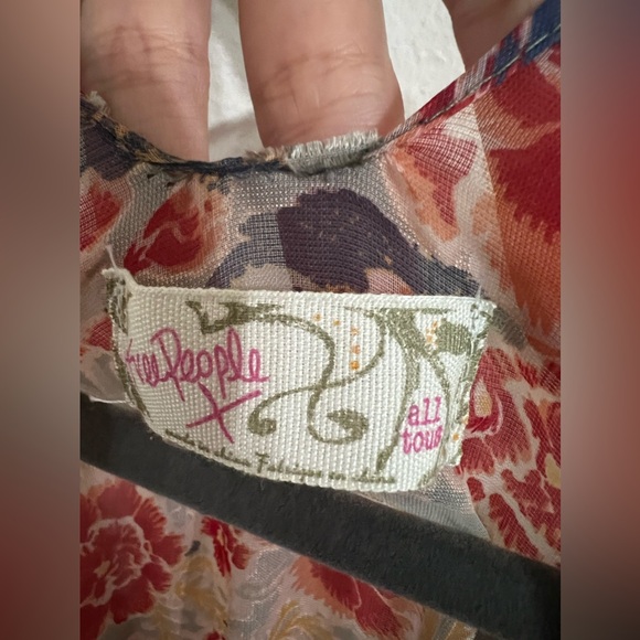 Free People Velvet Burnout Kimono Open-Front Floral Bohemian One Size - Picture 8 of 10